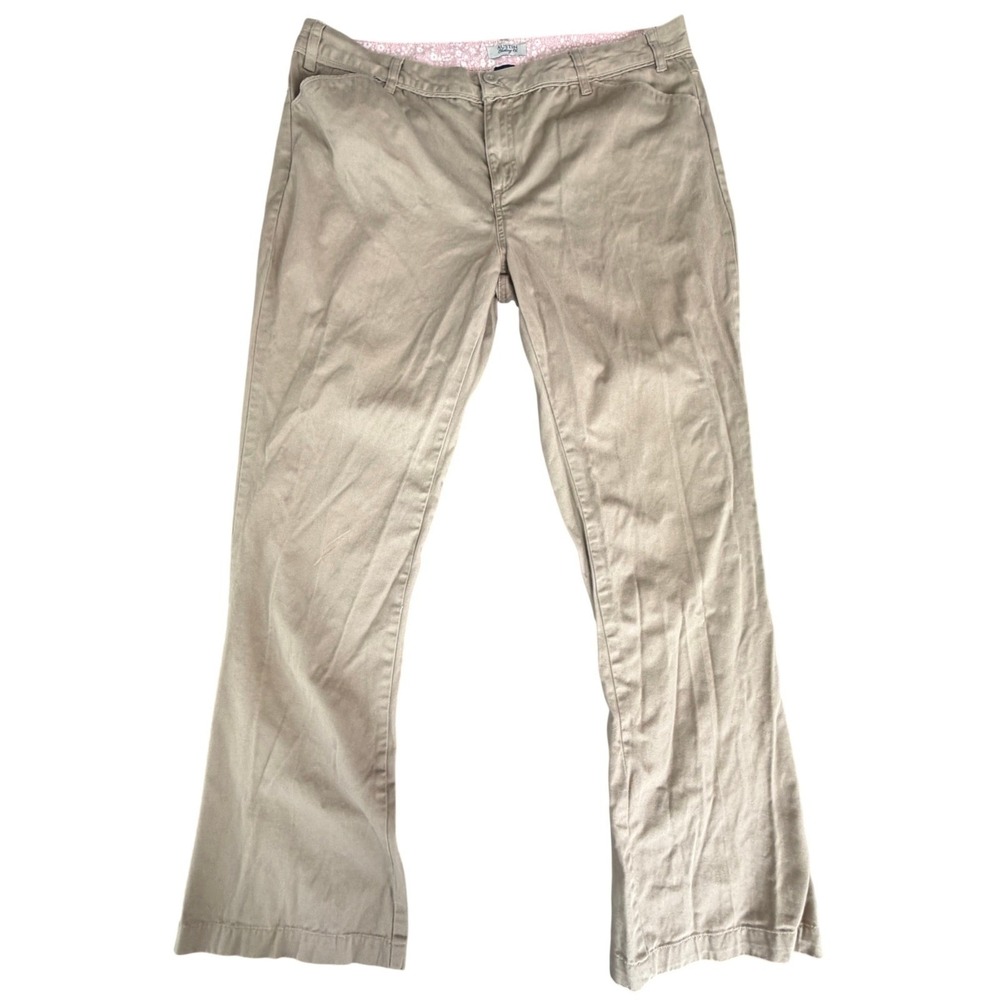 Austin Clothing Womens 17 18 Khaki Bootcut Pants Beige Work Casual Minimalist